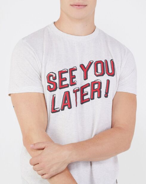 T-Shirt en Jersey See You Later blanc